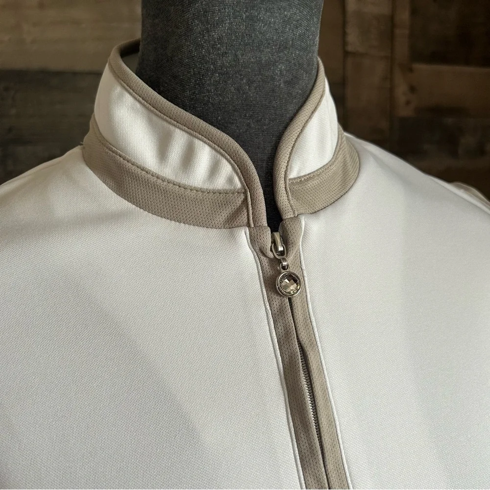Daily Sports White Sleeveless Golf Top with Zipper - Picture 2 of 9